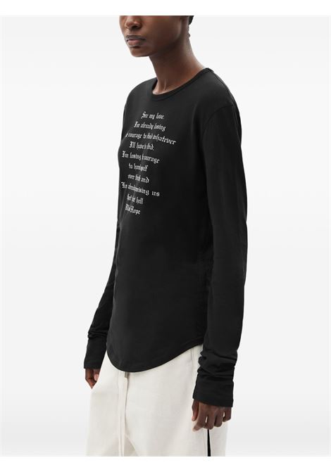 dot wrinkled cropped ls t-shirt woman black ANN DEMEULEMEESTER | B0013925 FA206099